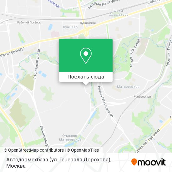 Карта Автодормехбаза (ул. Генерала Дорохова)