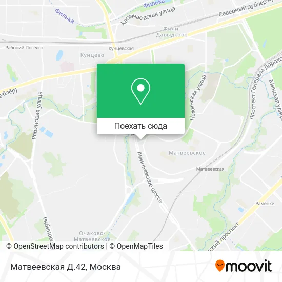 Карта Матвеевская Д.42