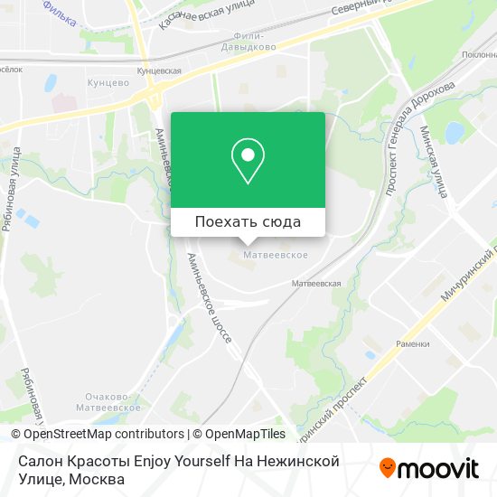 Карта Салон Красоты Enjoy Yourself На Нежинской Улице