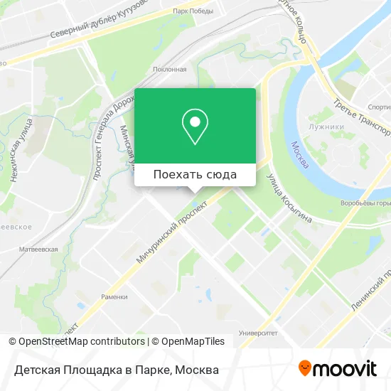 Карта Детская Площадка в Парке