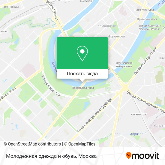 Карта Молодежная одежда и обувь