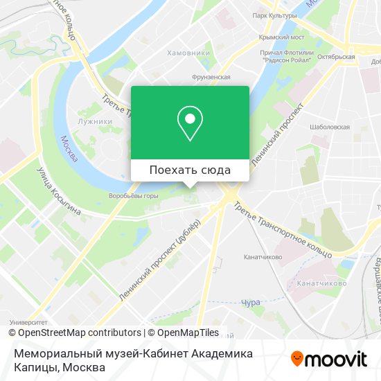 Карта Мемориальный музей-Кабинет Академика Капицы