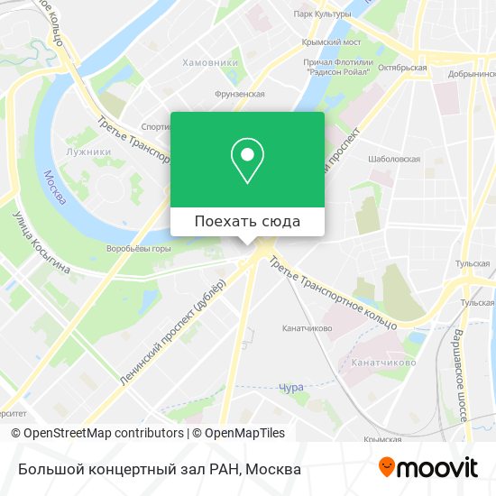 Карта Большой концертный зал РАН