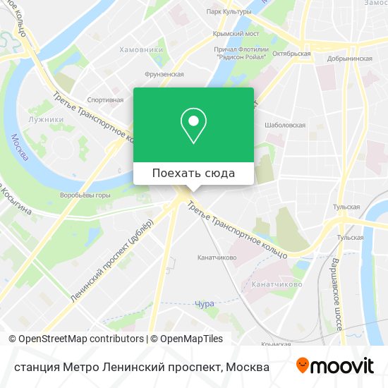 Карта станция Метро Ленинский проспект