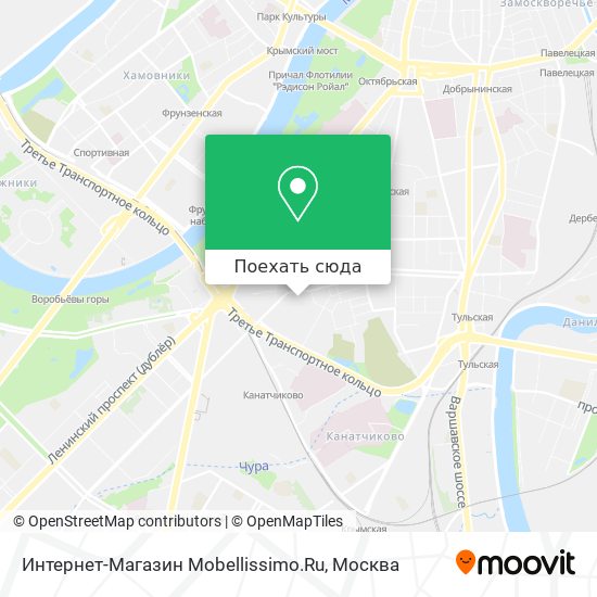 Карта Интернет-Магазин Mobellissimo.Ru