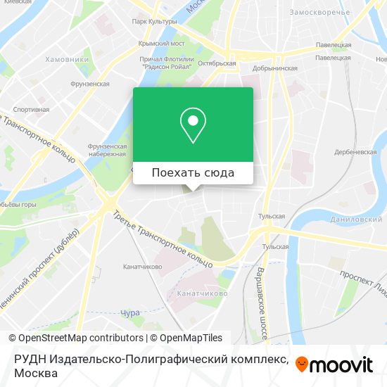 Карта РУДН Издательско-Полиграфический комплекс