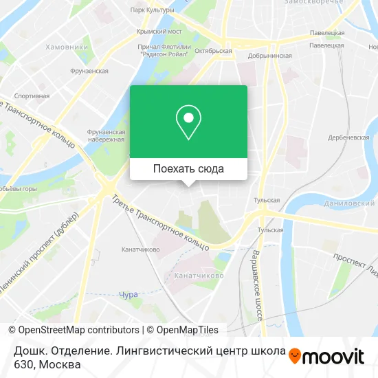 Карта Дошк. Отделение. Лингвистический центр школа 630