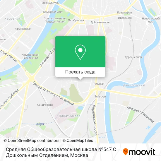 Карта Средняя Общеобразовательная школа №547 С Дошкольным Отделением