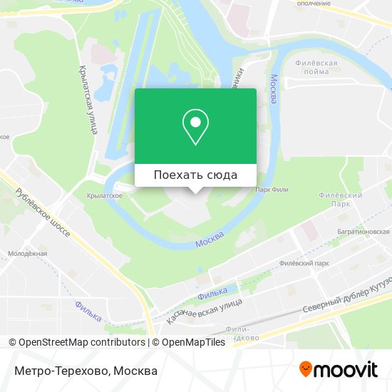 Карта Метро-Терехово