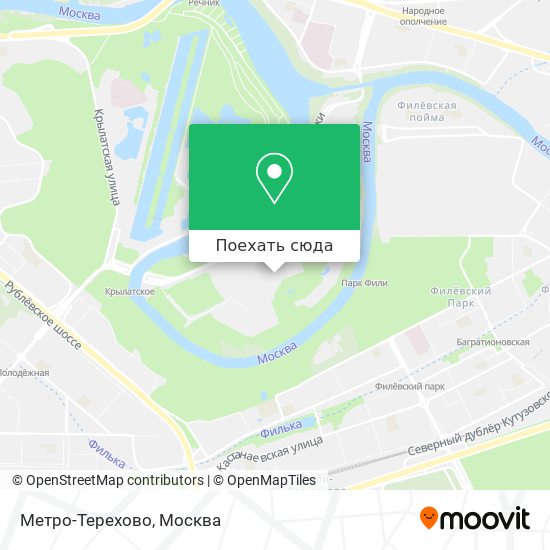 Карта Метро-Терехово