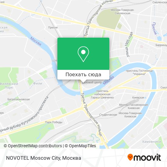 Карта NOVOTEL Moscow City