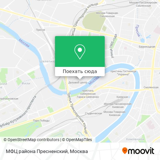 Карта МФЦ района Пресненский