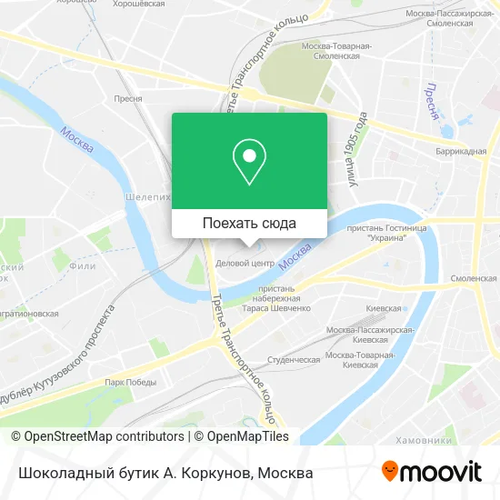 Карта Шоколадный бутик А. Коркунов