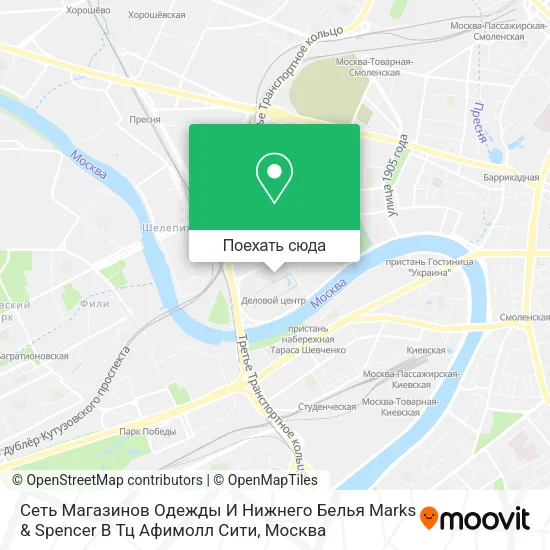 Карта Сеть Магазинов Одежды И Нижнего Белья Marks & Spencer В Тц Афимолл Сити