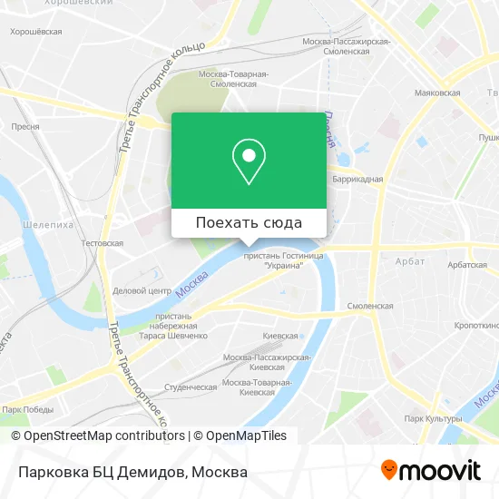 Карта Парковка БЦ Демидов