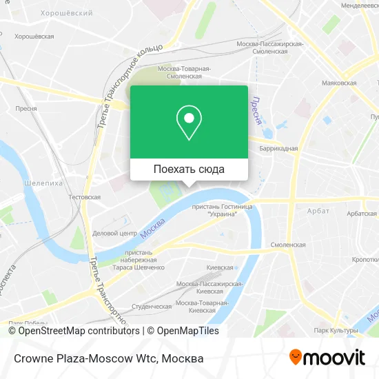 Карта Crowne Plaza-Moscow Wtc
