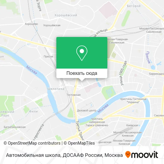 Карта Автомобильная школа, ДОСААФ России