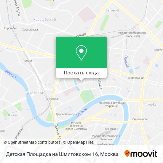 Карта Детская Площадка на Шмитовском 16