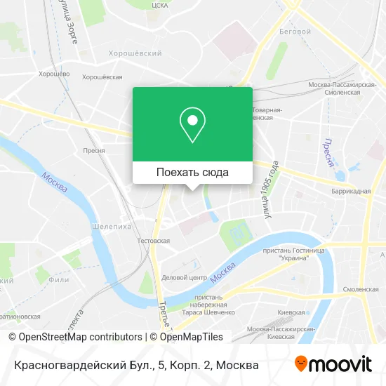 Карта Красногвардейский Бул., 5, Корп. 2