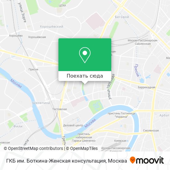 Карта ГКБ им. Боткина-Женская консультация