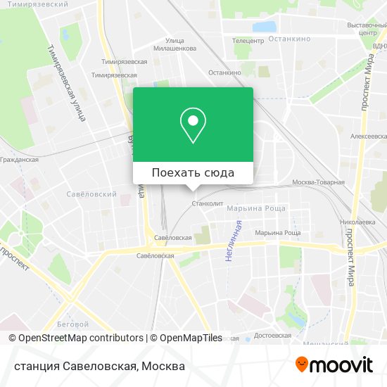 Карта станция Савеловская