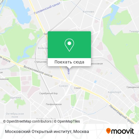 Карта Московский Открытый институт
