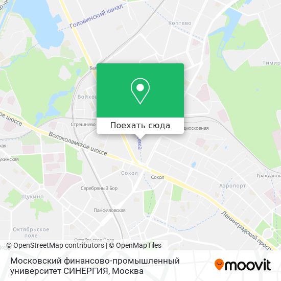 Карта Московский финансово-промышленный университет СИНЕРГИЯ