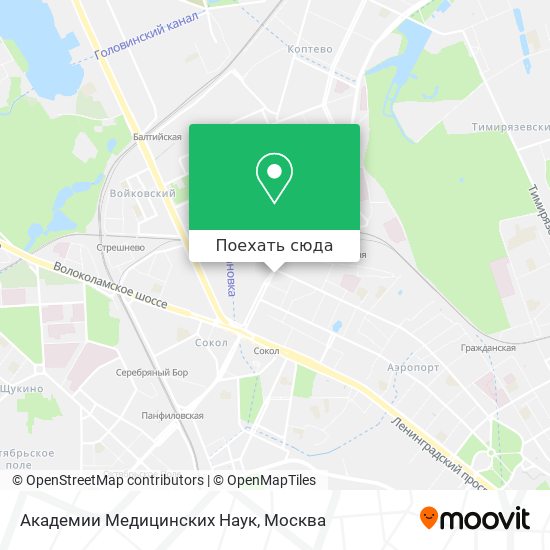 Карта Академии Медицинских Наук