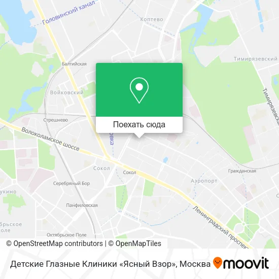 Карта Детские Глазные Клиники «Ясный Взор»