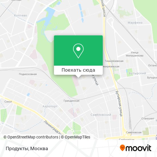 Карта Продукты