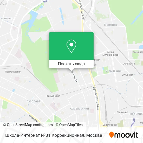 Карта Школа-Интернат №81 Коррекционная
