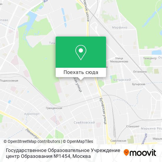Карта Государственное Образовательное Учреждение центр Образования №1454