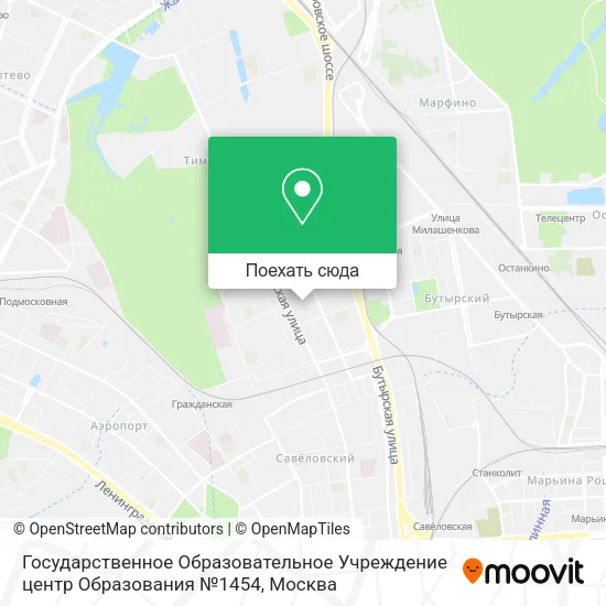 Карта Государственное Образовательное Учреждение центр Образования №1454