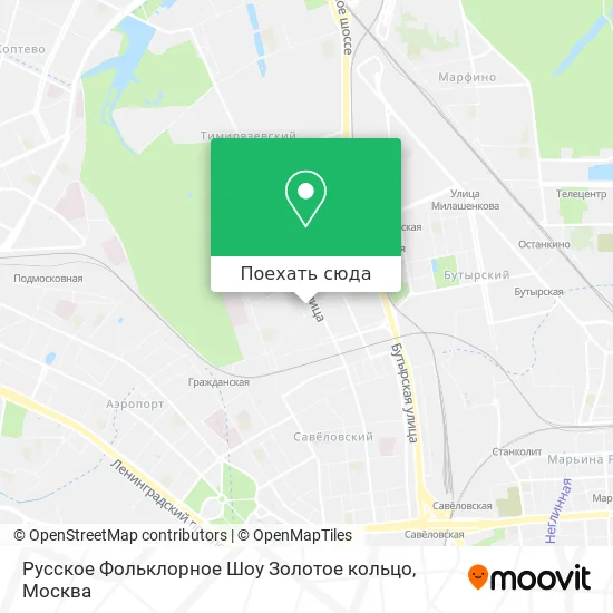 Карта Русское Фольклорное Шоу Золотое кольцо