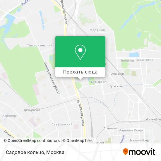 Карта Садовое кольцо