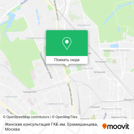 Карта Женская консультация ГКБ им. Ерамишанцева