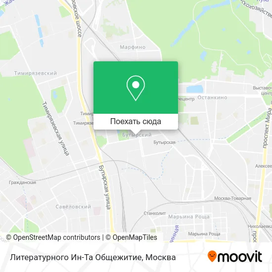 Карта Литературного Ин-Та Общежитие