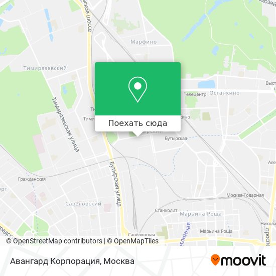 Карта Авангард Корпорация
