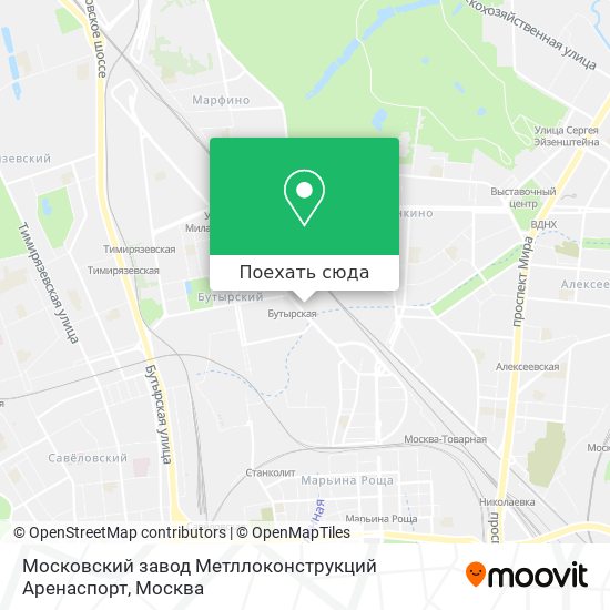 Карта Московский завод Метллоконструкций Аренаспорт