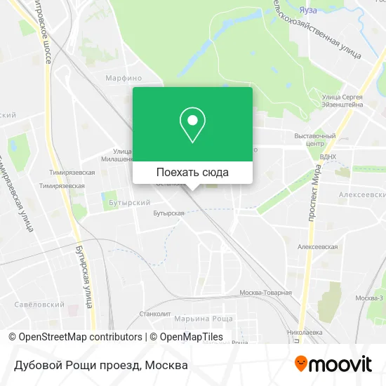 Карта Дубовой Рощи проезд