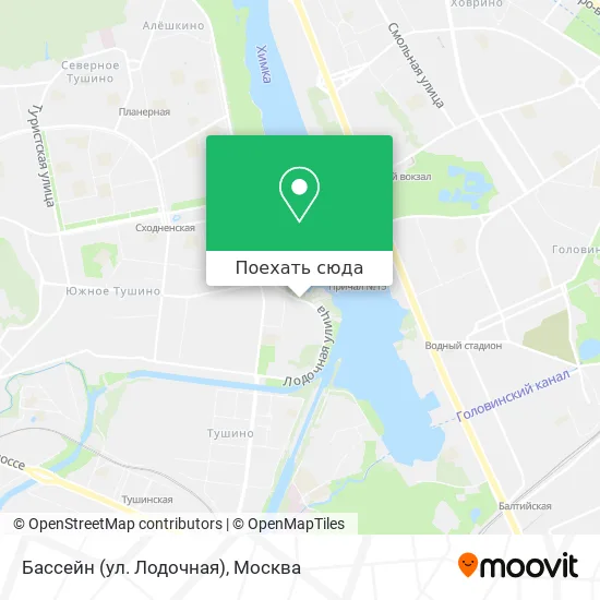 Карта Бассейн (ул. Лодочная)