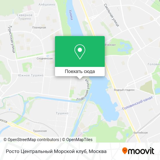 Карта Росто Центральный Морской клуб