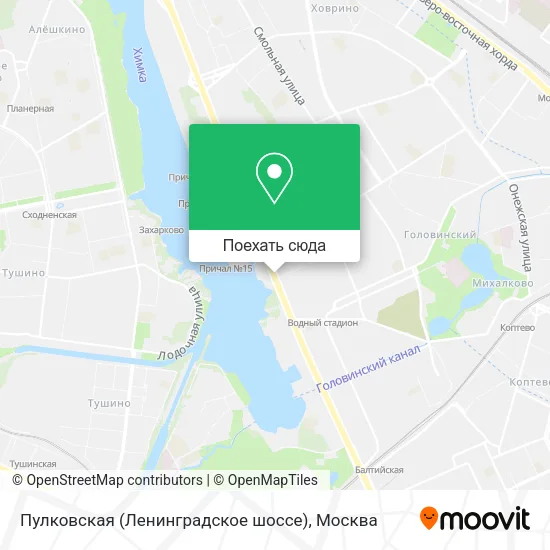 Карта Пулковская (Ленинградское шоссе)