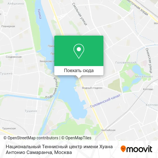 Карта Национальный Теннисный центр имени Хуана Антонио Самаранча