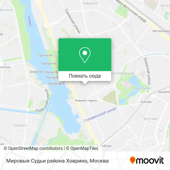 Карта Мировые Судьи района Ховрино