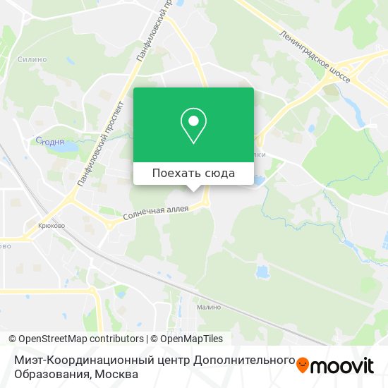 Карта Миэт-Координационный центр Дополнительного Образования