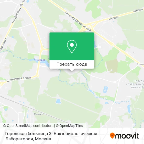 Карта Городская больница 3. Бактериологическая Лаборатория