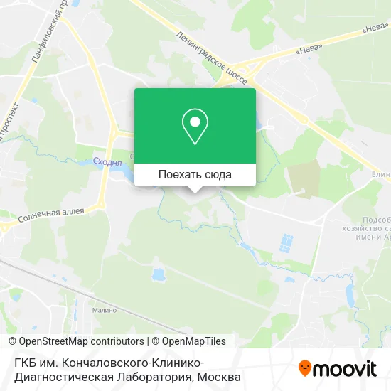 Карта ГКБ им. Кончаловского-Клинико-Диагностическая Лаборатория