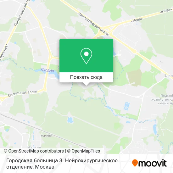 Карта Городская больница 3. Нейрохирургическое отделение