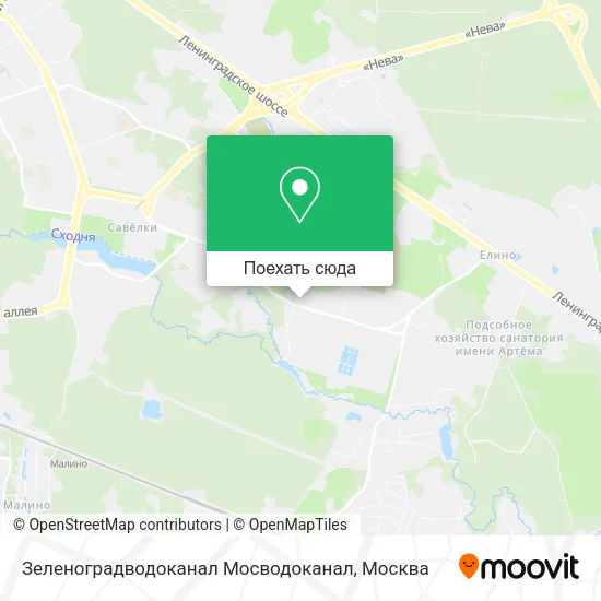 Карта Зеленоградводоканал Мосводоканал
